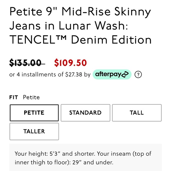 NWT - Madewell: 9" Mid-Rise Skinny Jeans in Lunar Wash: TENCEL™ Denim Edition - Picture 6 of 7